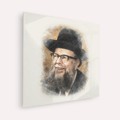 Rabbi Shlomo Wolbe – Acrylic Glass Square | Jewish Wall Art, Gedolim Pictures