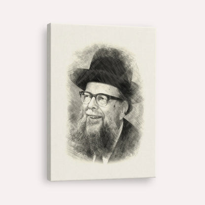 Rabbi Shlomo Wolbe – Black & White – Canvas Vertical | Jewish Wall Art, Gedolim Pictures