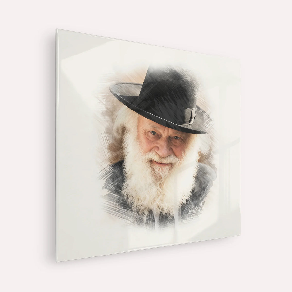 Rabbi Shmuel Berenbaum – Acrylic Glass Square | Jewish Wall Art, Gedolim Pictures