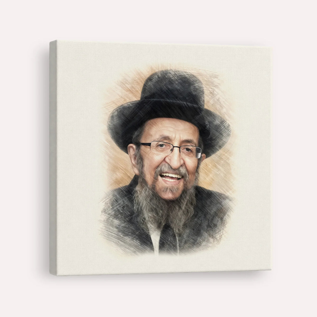 Rabbi Shmuel Kamenetsky – Canvas Square | Jewish Wall Art, Gedolim Pictures
