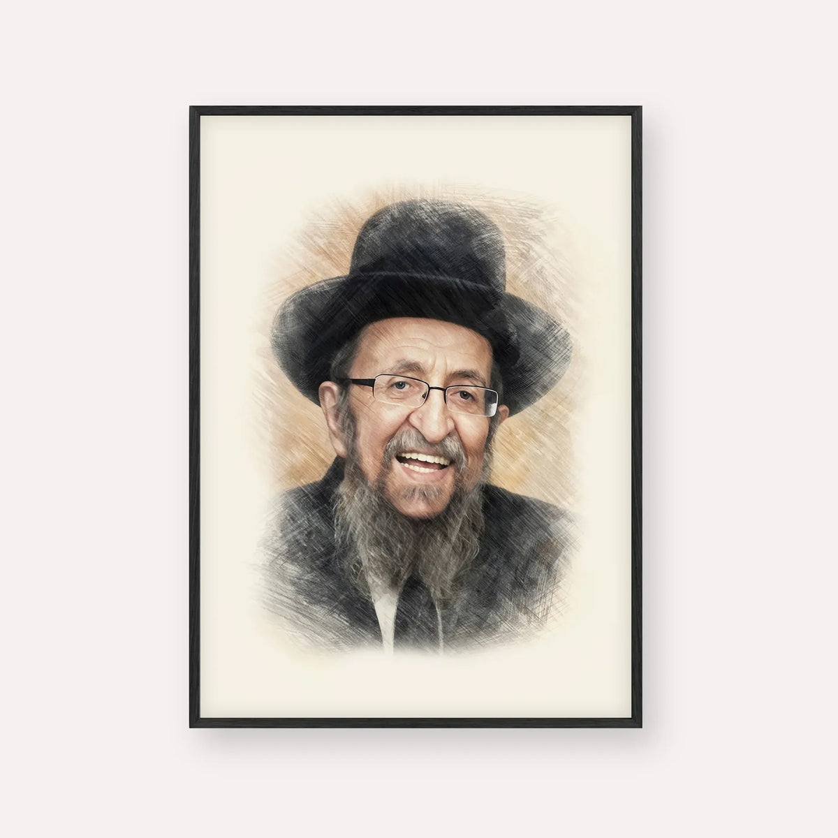 Rabbi Shmuel Kamenetsky – Black Frame Vertical | Jewish Wall Art, Gedolim Pictures