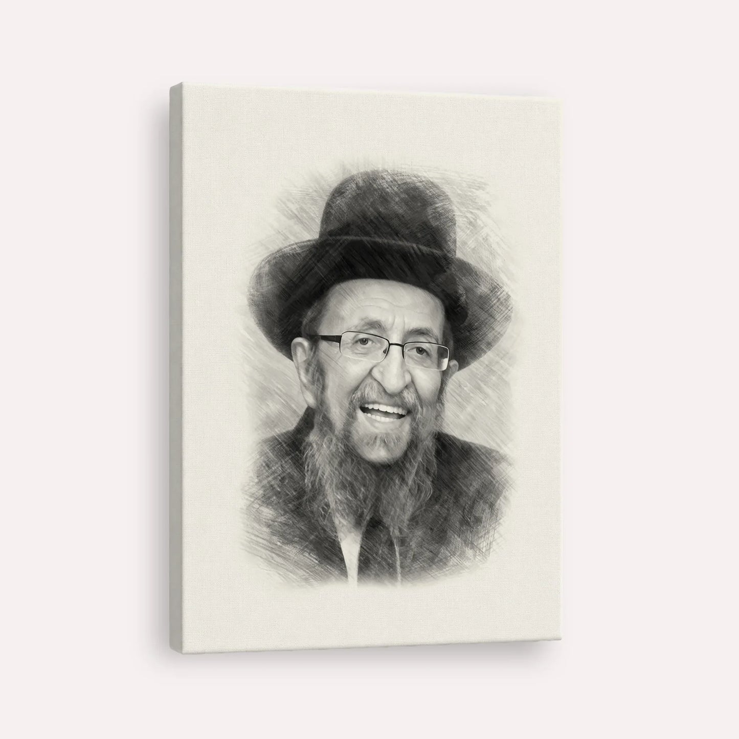 Rabbi Shmuel Kamenetsky – Black & White – Canvas Vertical | Jewish Wall Art, Gedolim Pictures