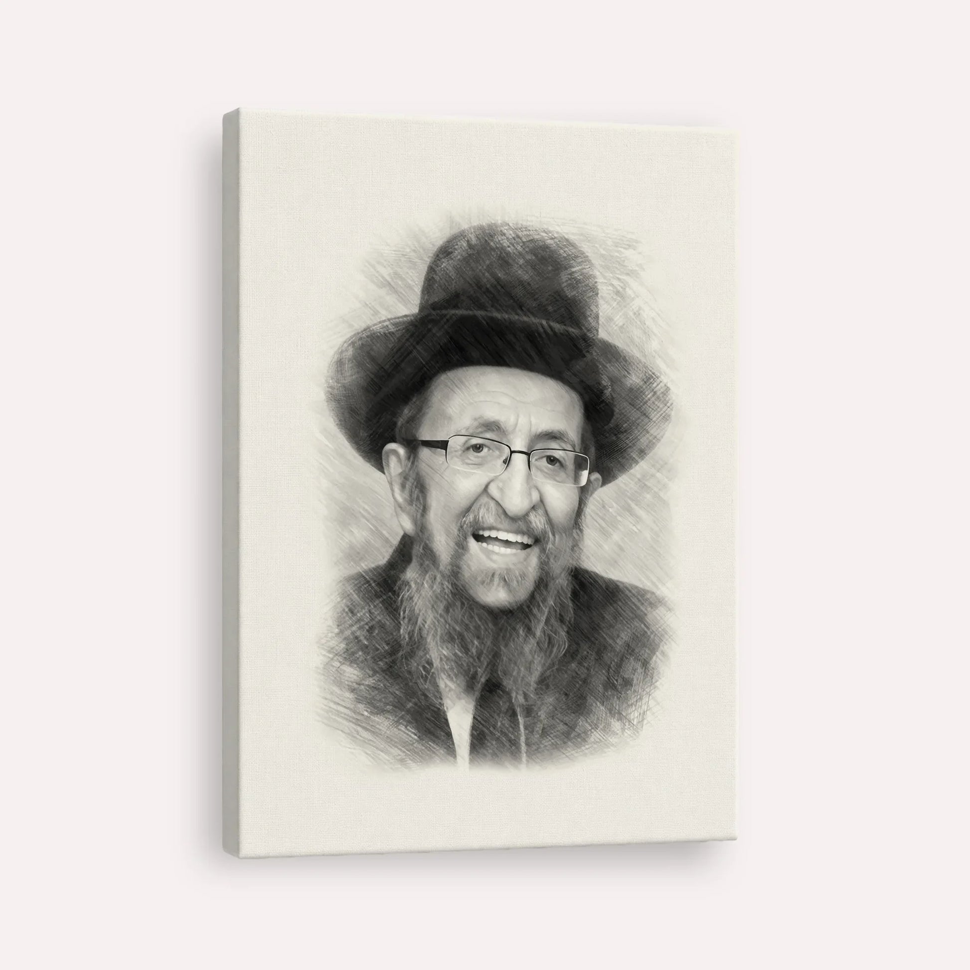 Rabbi Shmuel Kamenetsky – Black & White – Canvas Vertical | Jewish Wall Art, Gedolim Pictures