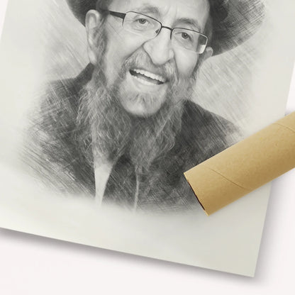 Rabbi Shmuel Kamenetsky – Black & White – Fine Art Print | Jewish Wall Art, Gedolim Pictures