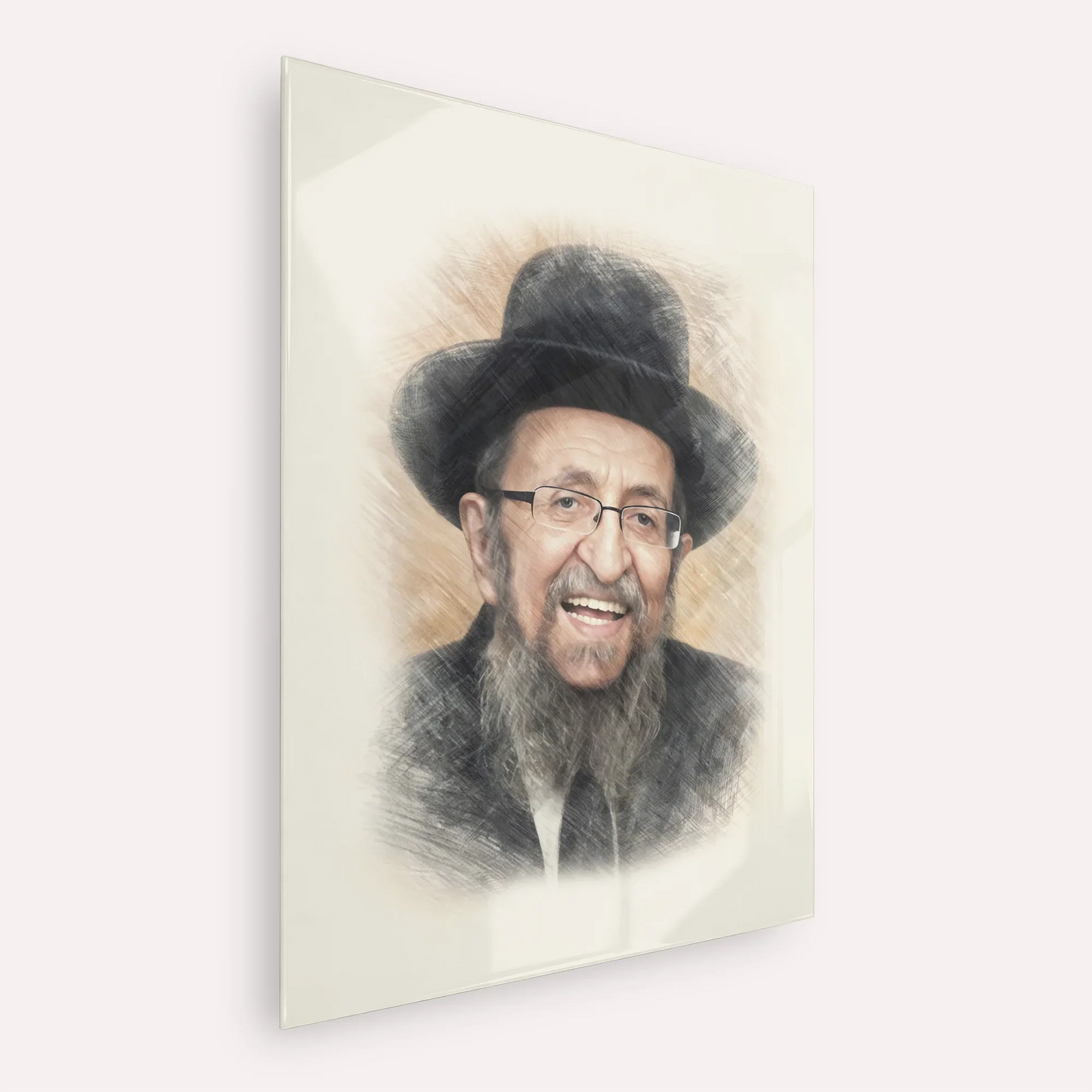 Rabbi Shmuel Kamenetsky – Acrylic Glass Vertical | Jewish Wall Art, Gedolim Pictures