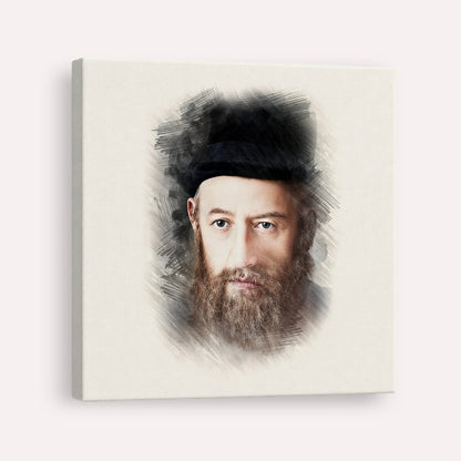 Rabbi Sholom Dovber Schneersohn – Canvas Square | Jewish Wall Art, Gedolim Pictures