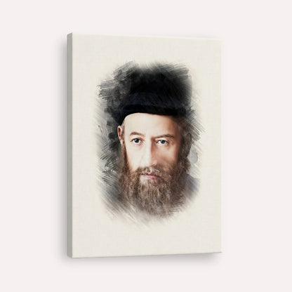 Rabbi Sholom Dovber Schneersohn – Canvas Vertical | Jewish Wall Art, Gedolim Pictures