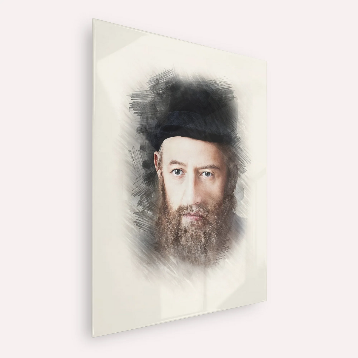 Rabbi Sholom Dovber Schneersohn – Acrylic Glass Vertical | Jewish Wall Art, Gedolim Pictures