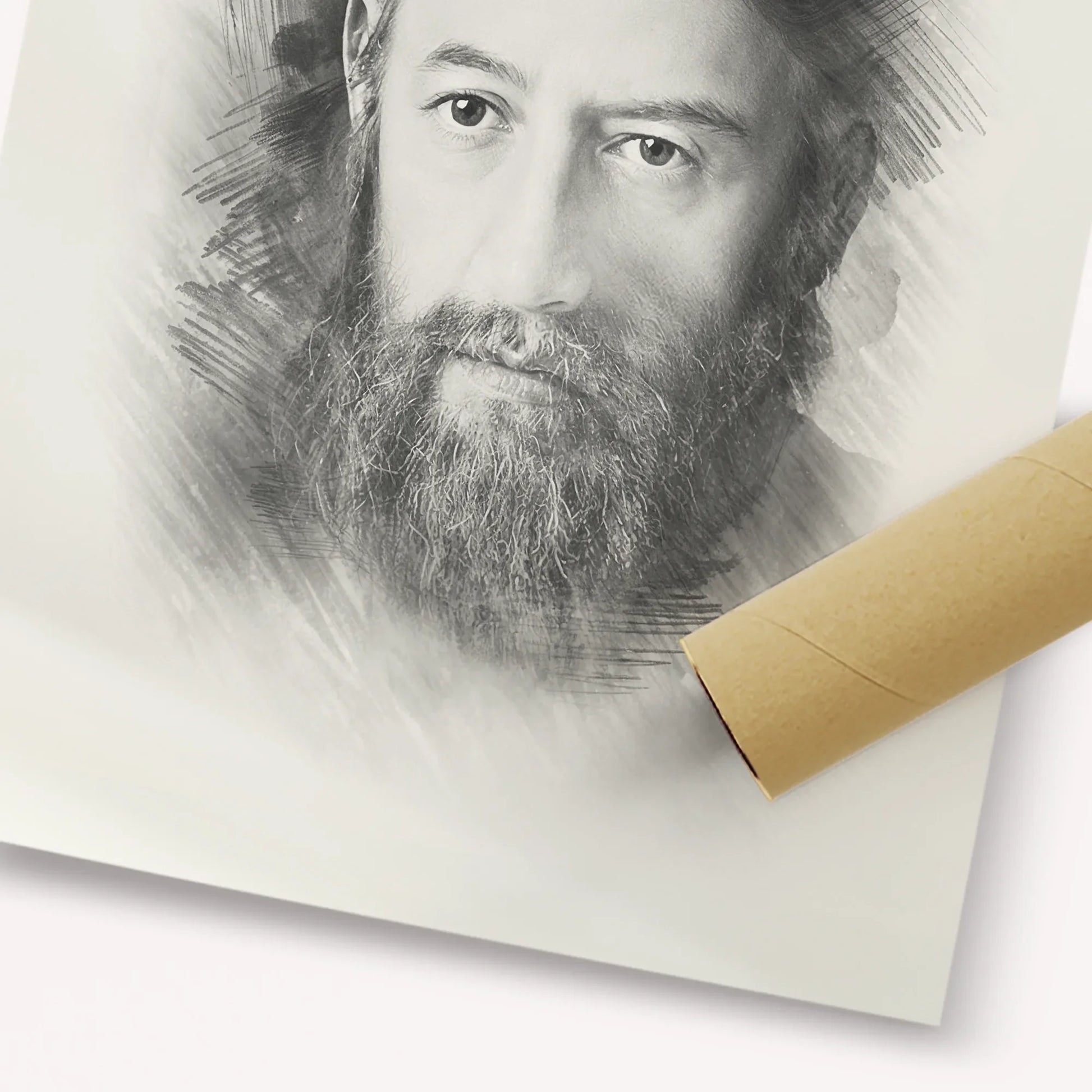 Rabbi Sholom Dovber Schneersohn – Black & White – Fine Art Print | Jewish Wall Art, Gedolim Pictures
