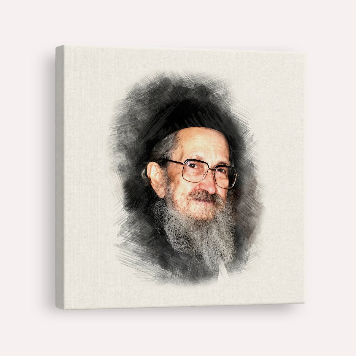 Rabbi Sholom Noach Berezovsky - Nesivos Shalom – Canvas Square | Jewish Wall Art, Gedolim Pictures