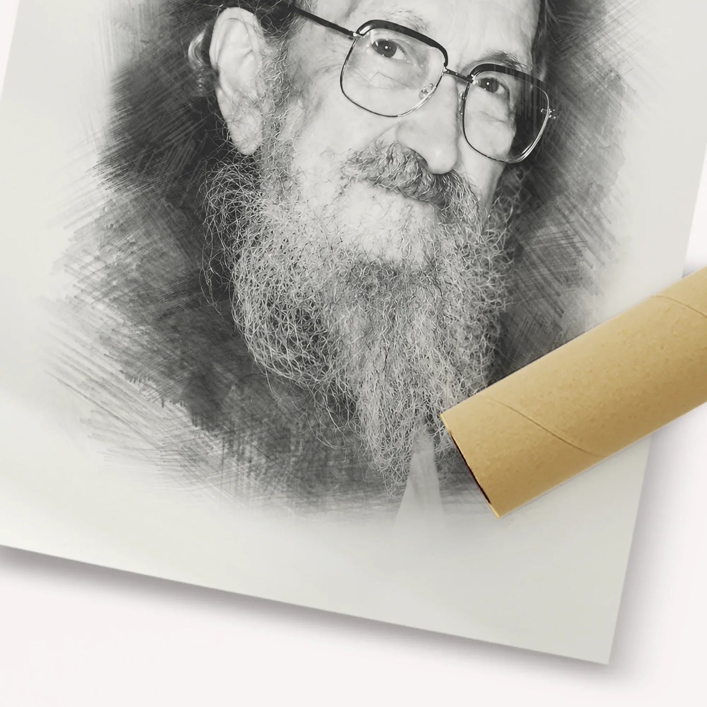 Rabbi Sholom Noach Berezovsky - Nesivos Shalom – Black & White – Fine Art Print | Jewish Wall Art, Gedolim Pictures