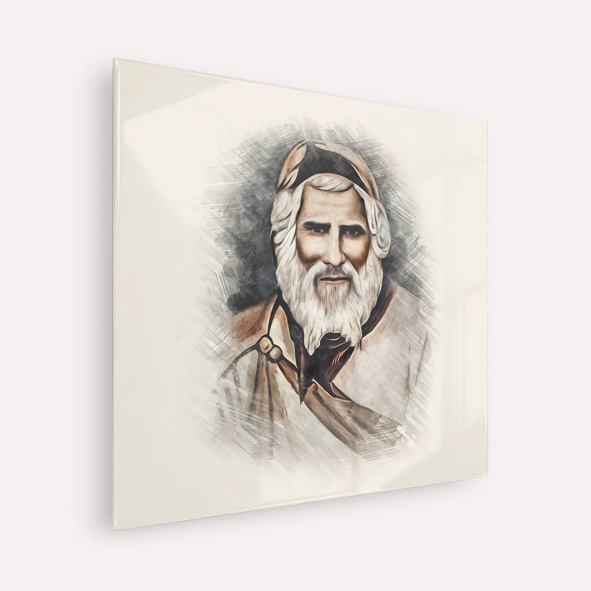 Rabbi Yaakob Abuhatzeira – Acrylic Glass Square | Jewish Wall Art, Gedolim Pictures