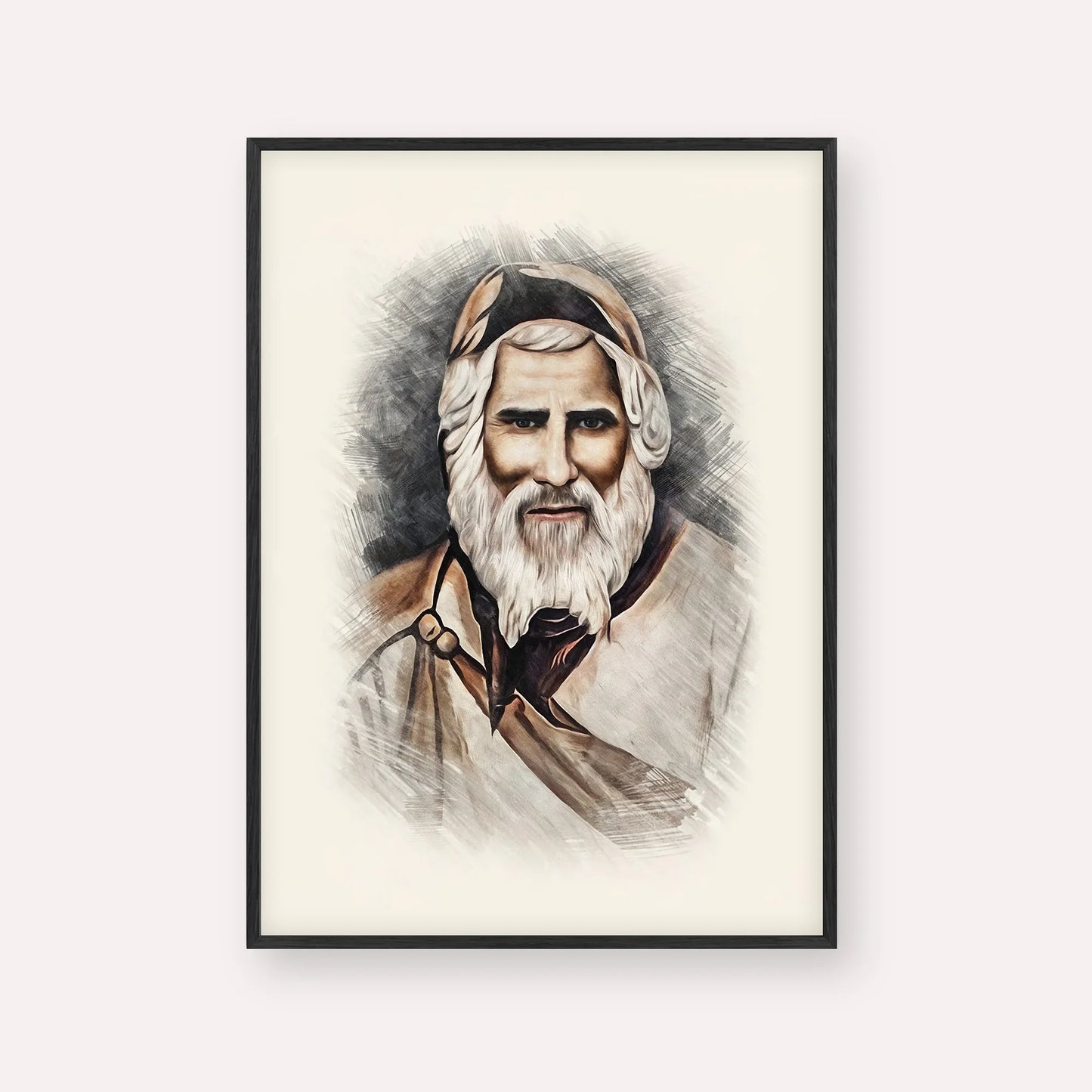 Rabbi Yaakob Abuhatzeira – Black Frame Vertical | Jewish Wall Art, Gedolim Pictures