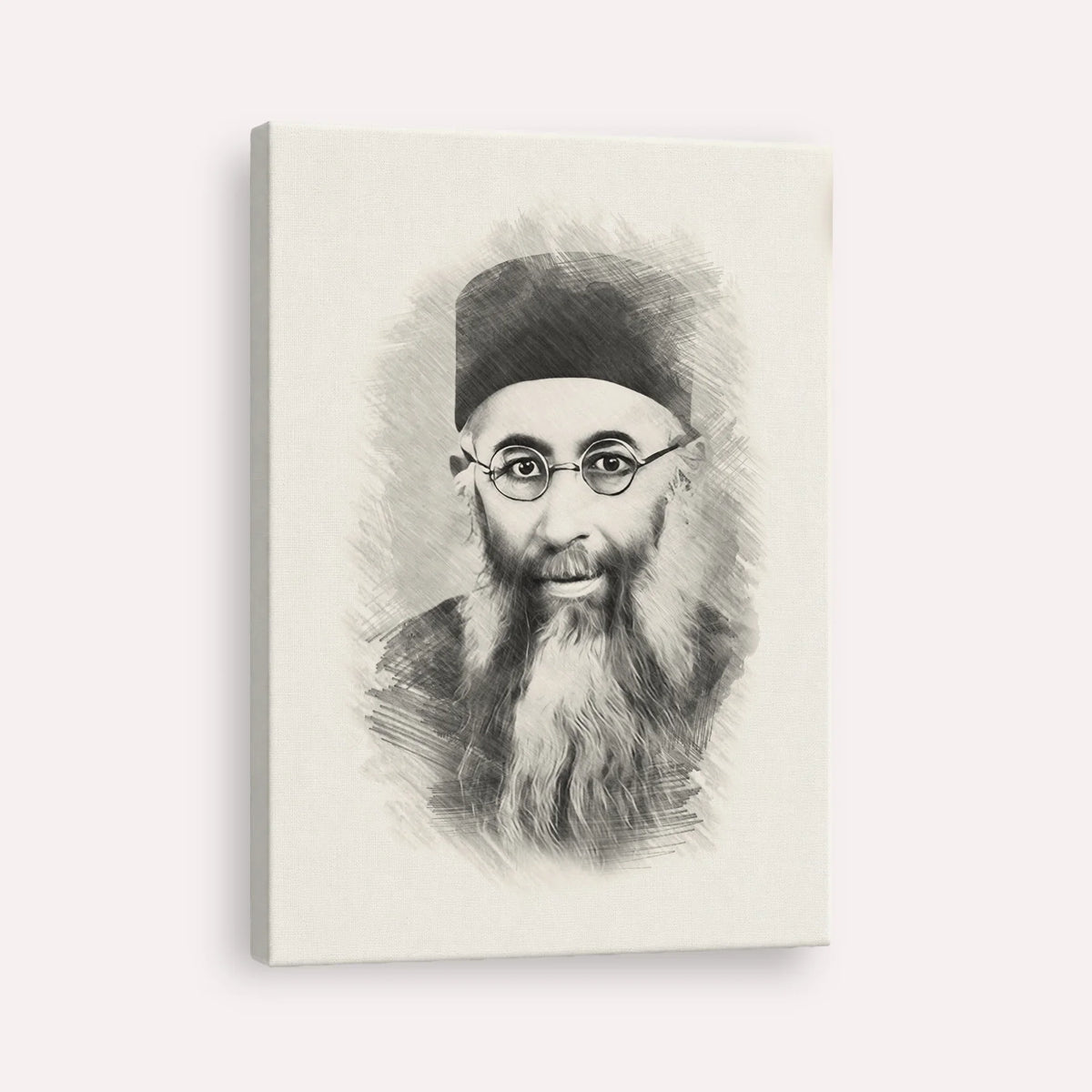 Rabbi Yaakov Ades – Black & White – Canvas Vertical | Jewish Wall Art, Gedolim Pictures