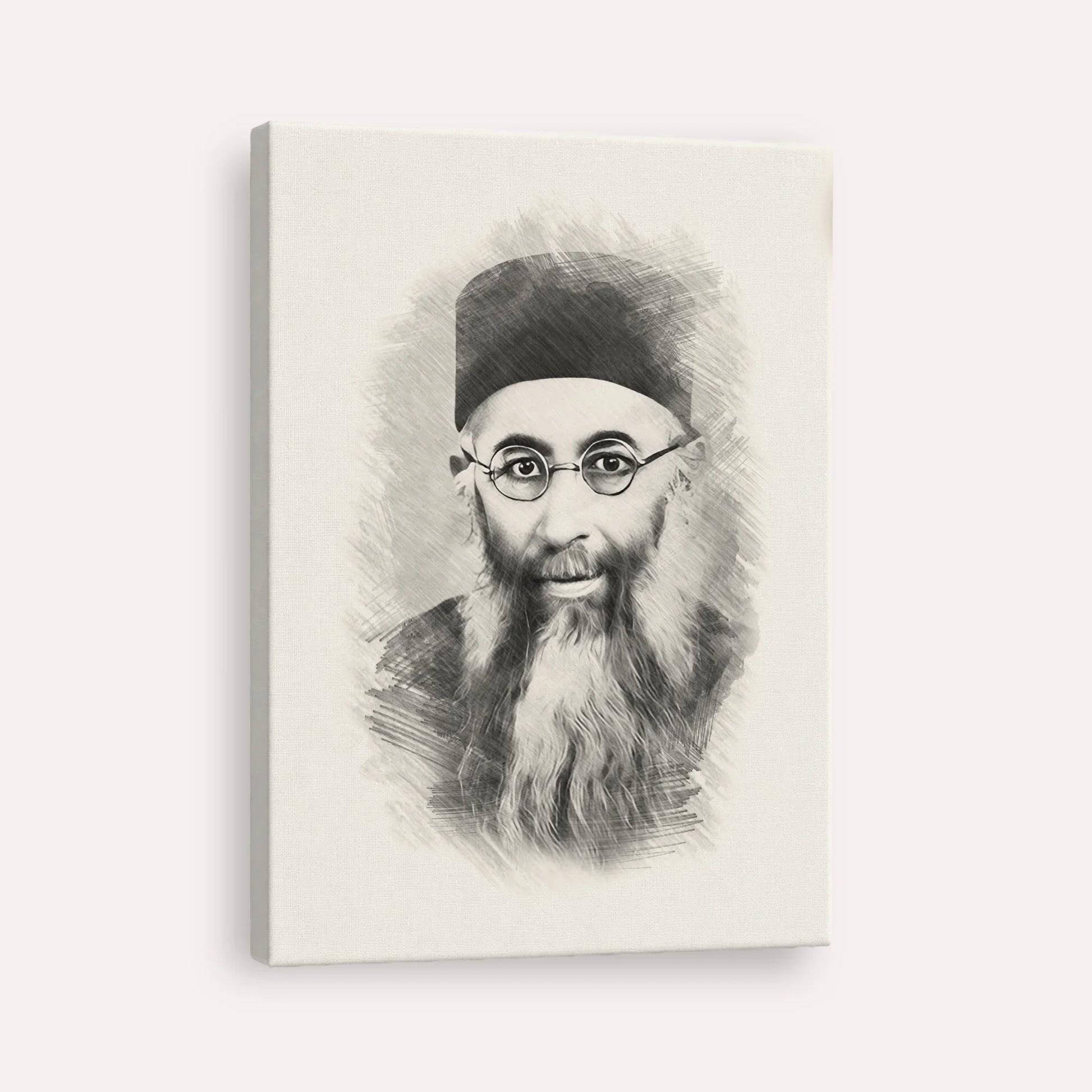 Rabbi Yaakov Ades – Black & White – Canvas Vertical | Jewish Wall Art, Gedolim Pictures
