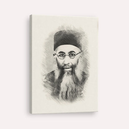 Rabbi Yaakov Ades – Black & White – Canvas Vertical | Jewish Wall Art, Gedolim Pictures