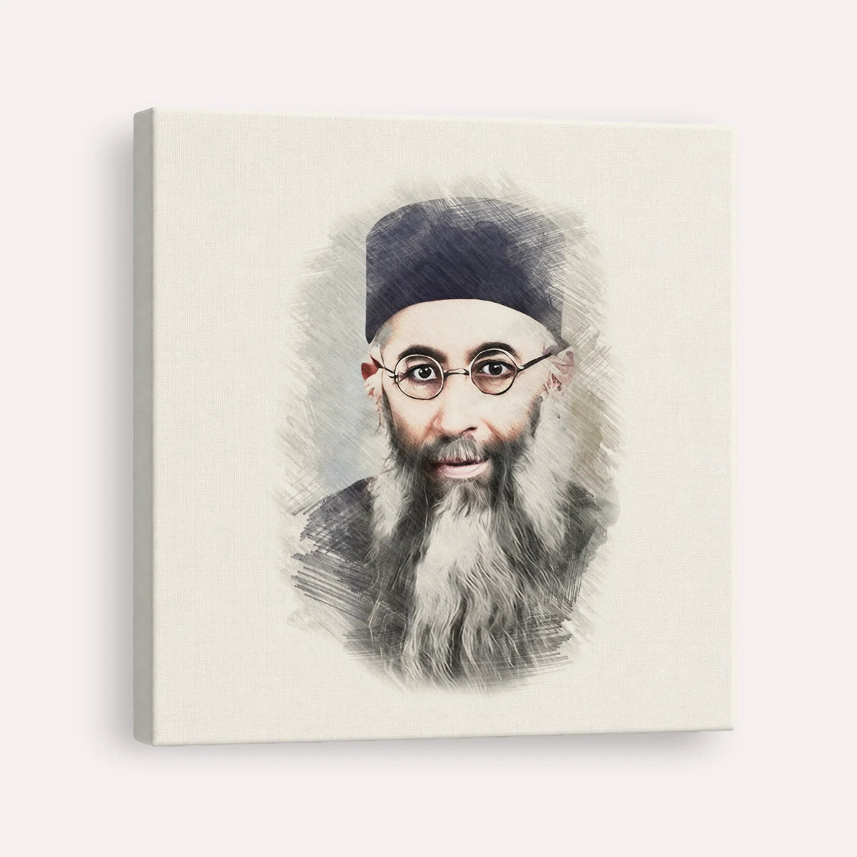 Rabbi Yaakov Ades – Canvas Square | Jewish Wall Art, Gedolim Pictures