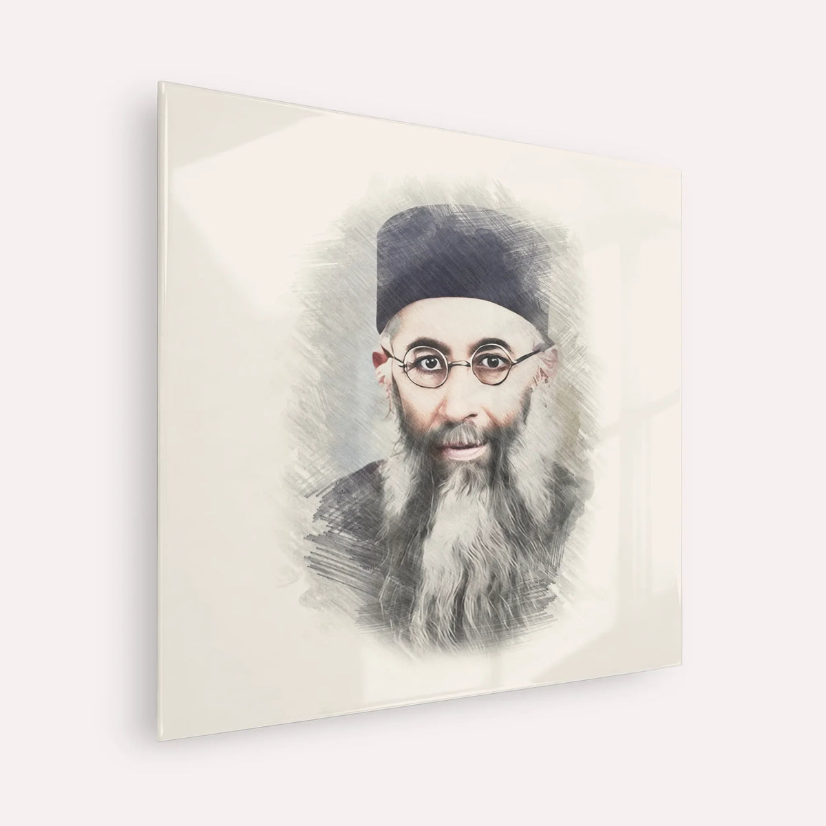 Rabbi Yaakov Ades – Acrylic Glass Square | Jewish Wall Art, Gedolim Pictures