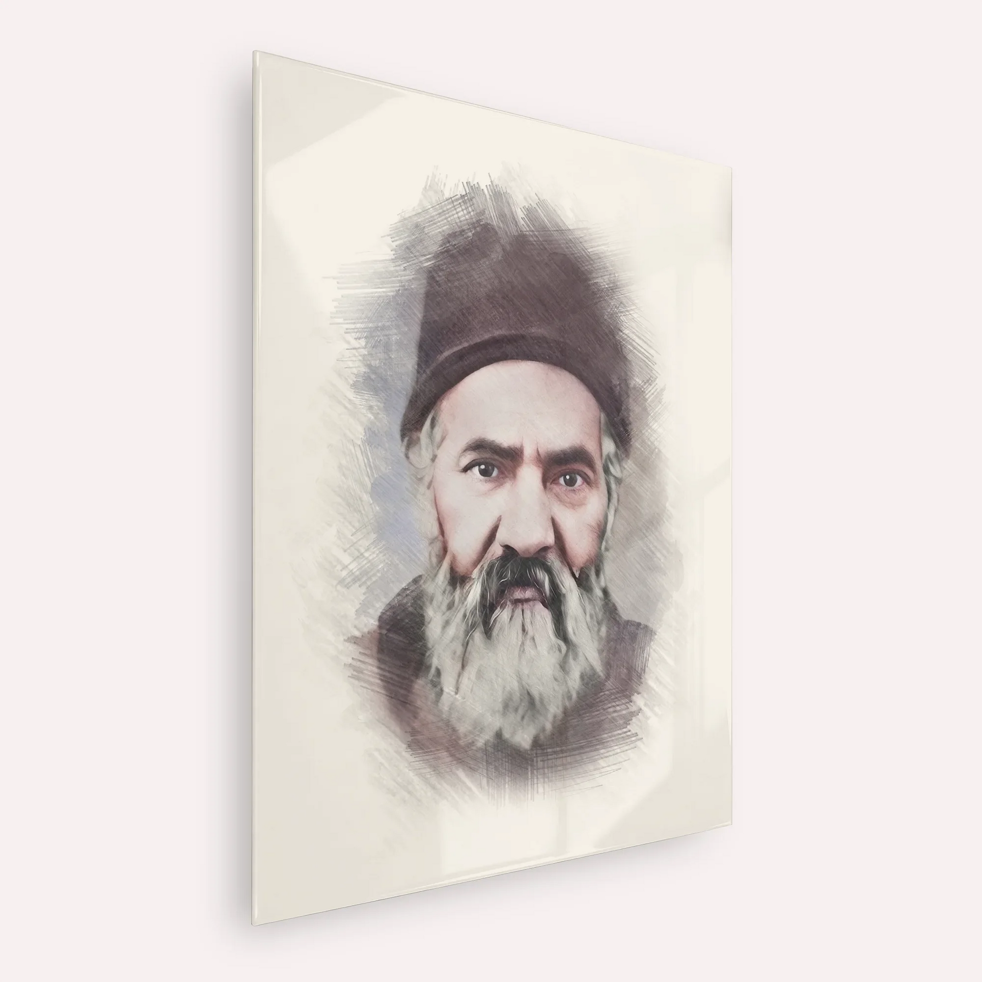 Rabbi Yaakov Chaim Sofer (Kaf Hachaim) – Acrylic Glass Vertical | Jewish Wall Art, Gedolim Pictures