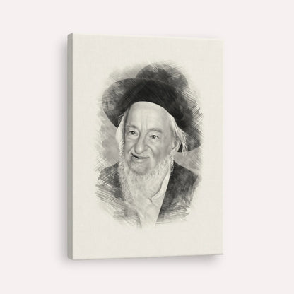 Rabbi Yaakov Galinsky – Black & White – Canvas Vertical | Jewish Wall Art, Gedolim Pictures