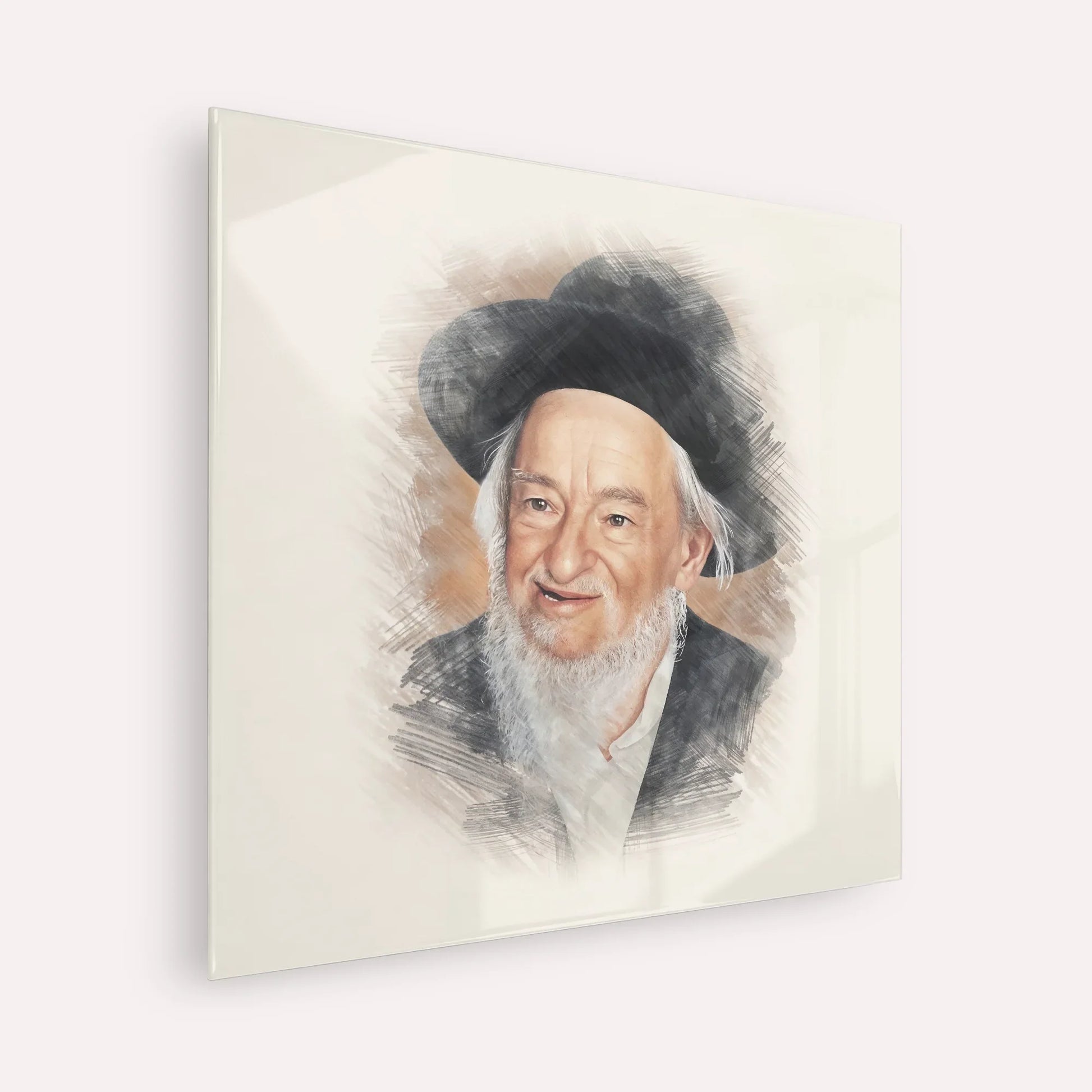Rabbi Yaakov Galinsky – Acrylic Glass Square | Jewish Wall Art, Gedolim Pictures
