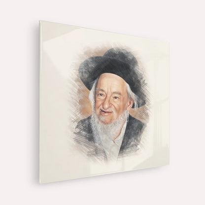 Rabbi Yaakov Galinsky – Acrylic Glass Square | Jewish Wall Art, Gedolim Pictures