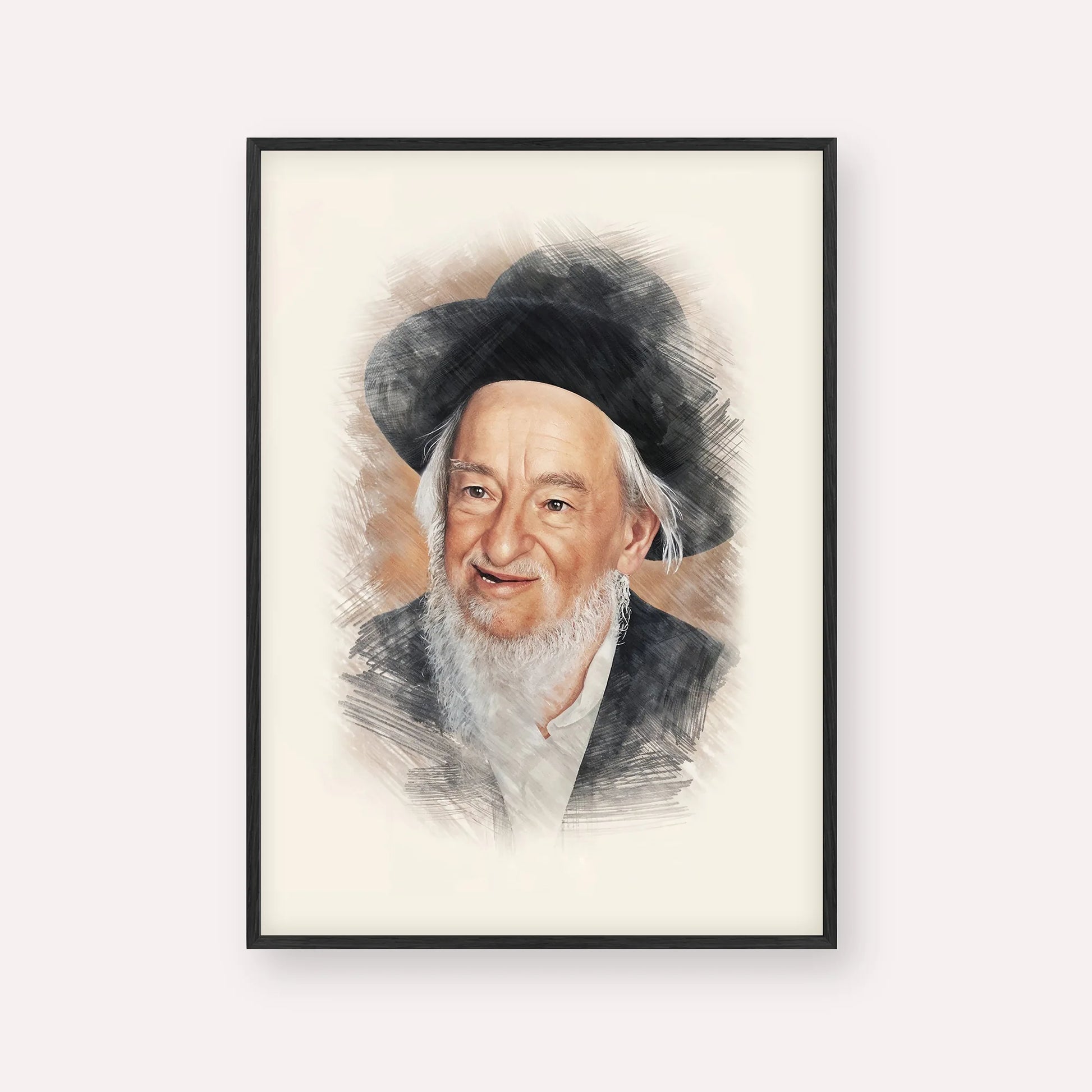 Rabbi Yaakov Galinsky – Black Frame Vertical | Jewish Wall Art, Gedolim Pictures