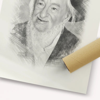 Rabbi Yaakov Galinsky – Black & White – Fine Art Print | Jewish Wall Art, Gedolim Pictures