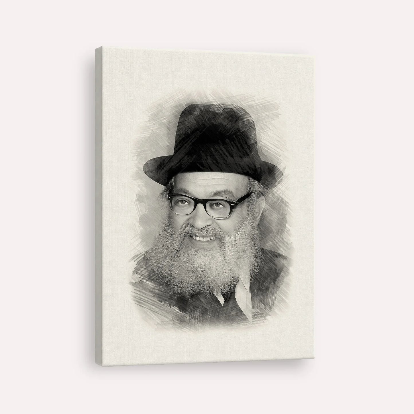 Rabbi Yaakov Kamenetsky – Black & White – Canvas Vertical | Jewish Wall Art, Gedolim Pictures