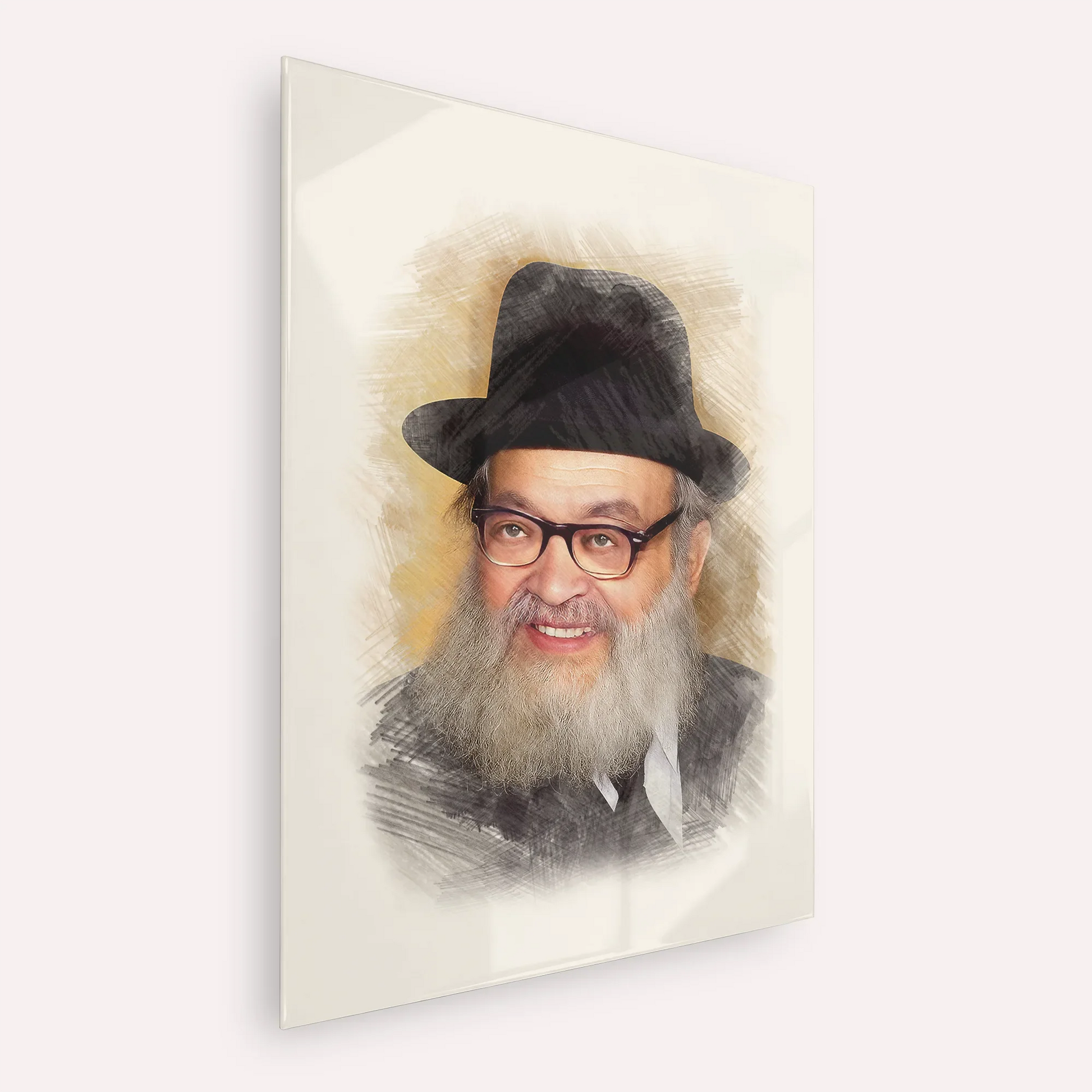 Rabbi Yaakov Kamenetsky – Acrylic Glass Vertical | Jewish Wall Art, Gedolim Pictures