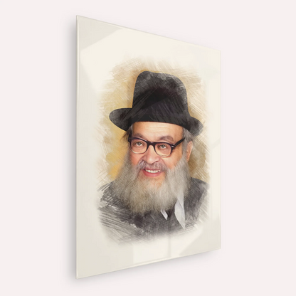 Rabbi Yaakov Kamenetsky – Acrylic Glass Vertical | Jewish Wall Art, Gedolim Pictures