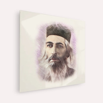 Rabbi Yaakov Yosef Herman – Acrylic Glass Square | Jewish Wall Art, Gedolim Pictures