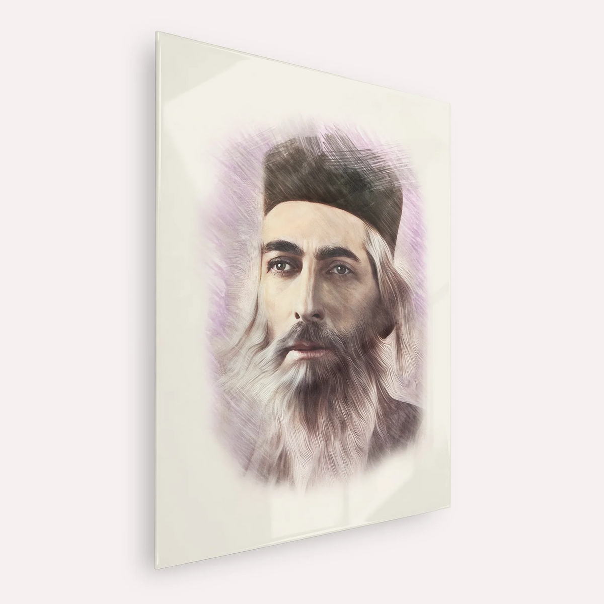 Rabbi Yaakov Yosef Herman – Acrylic Glass Vertical | Jewish Wall Art, Gedolim Pictures