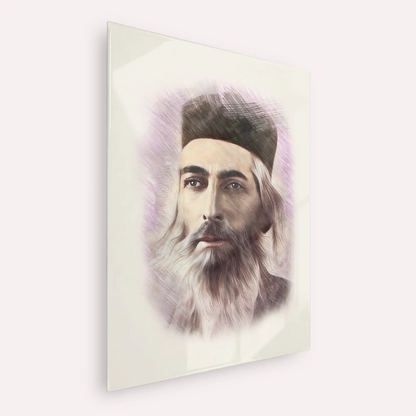 Rabbi Yaakov Yosef Herman – Acrylic Glass Vertical | Jewish Wall Art, Gedolim Pictures