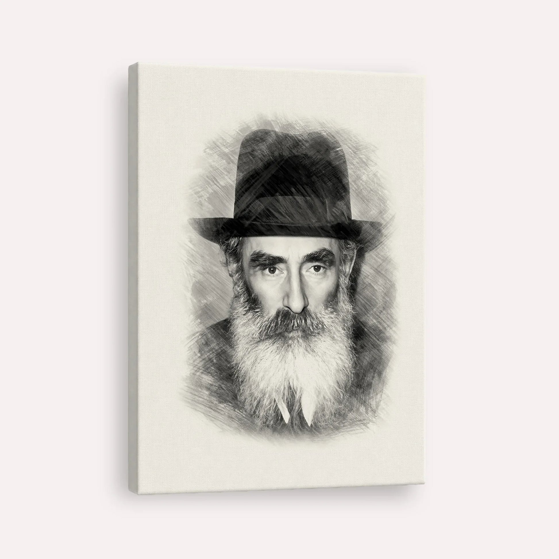Rabbi Yechezkel Levenstein – Black & White – Canvas Vertical | Jewish Wall Art, Gedolim Pictures