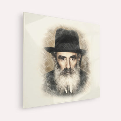 Rabbi Yechezkel Levenstein – Acrylic Glass Square | Jewish Wall Art, Gedolim Pictures