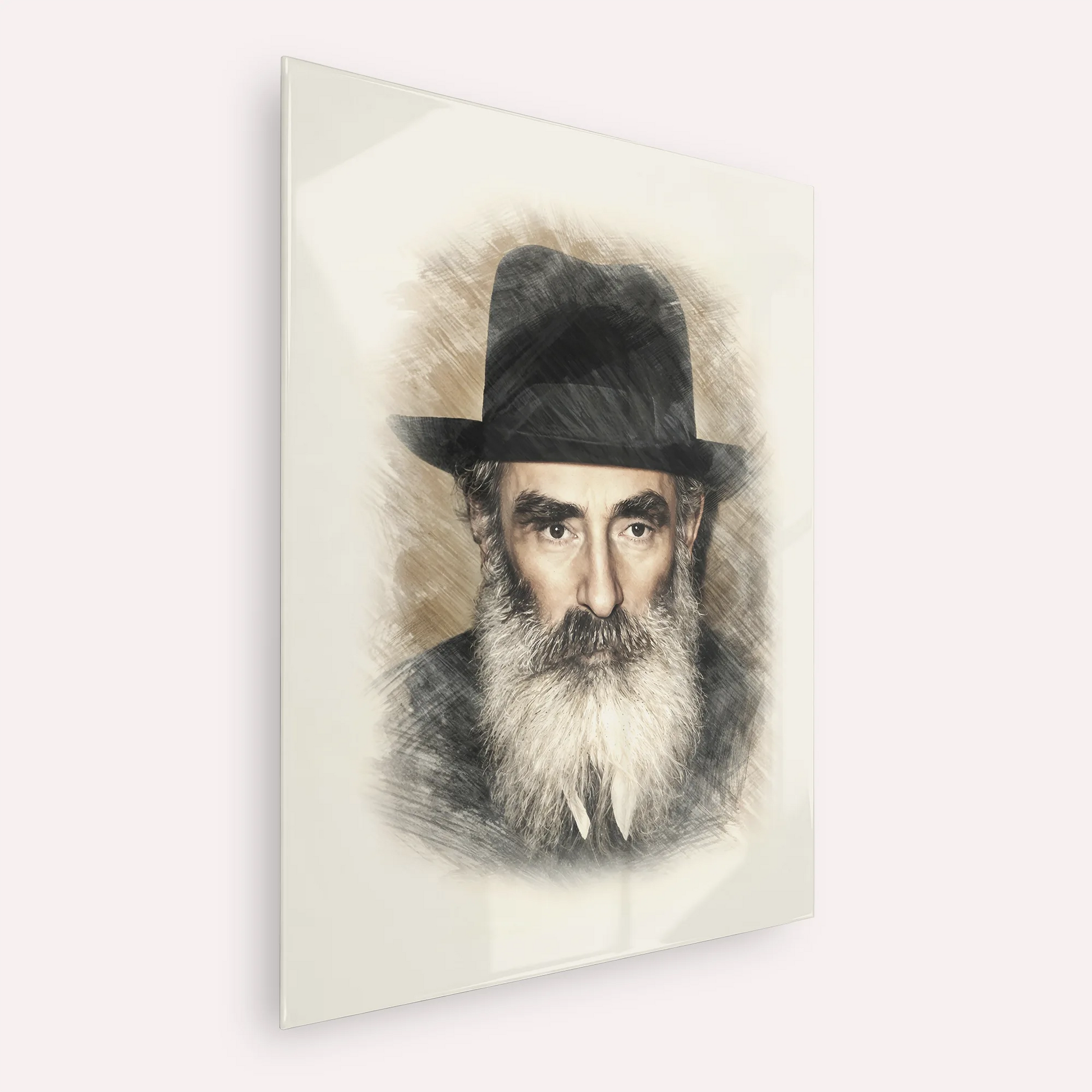 Rabbi Yechezkel Levenstein – Acrylic Glass Vertical | Jewish Wall Art, Gedolim Pictures