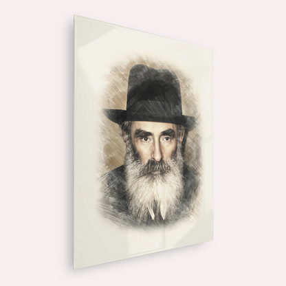 Rabbi Yechezkel Levenstein – Acrylic Glass Vertical | Jewish Wall Art, Gedolim Pictures