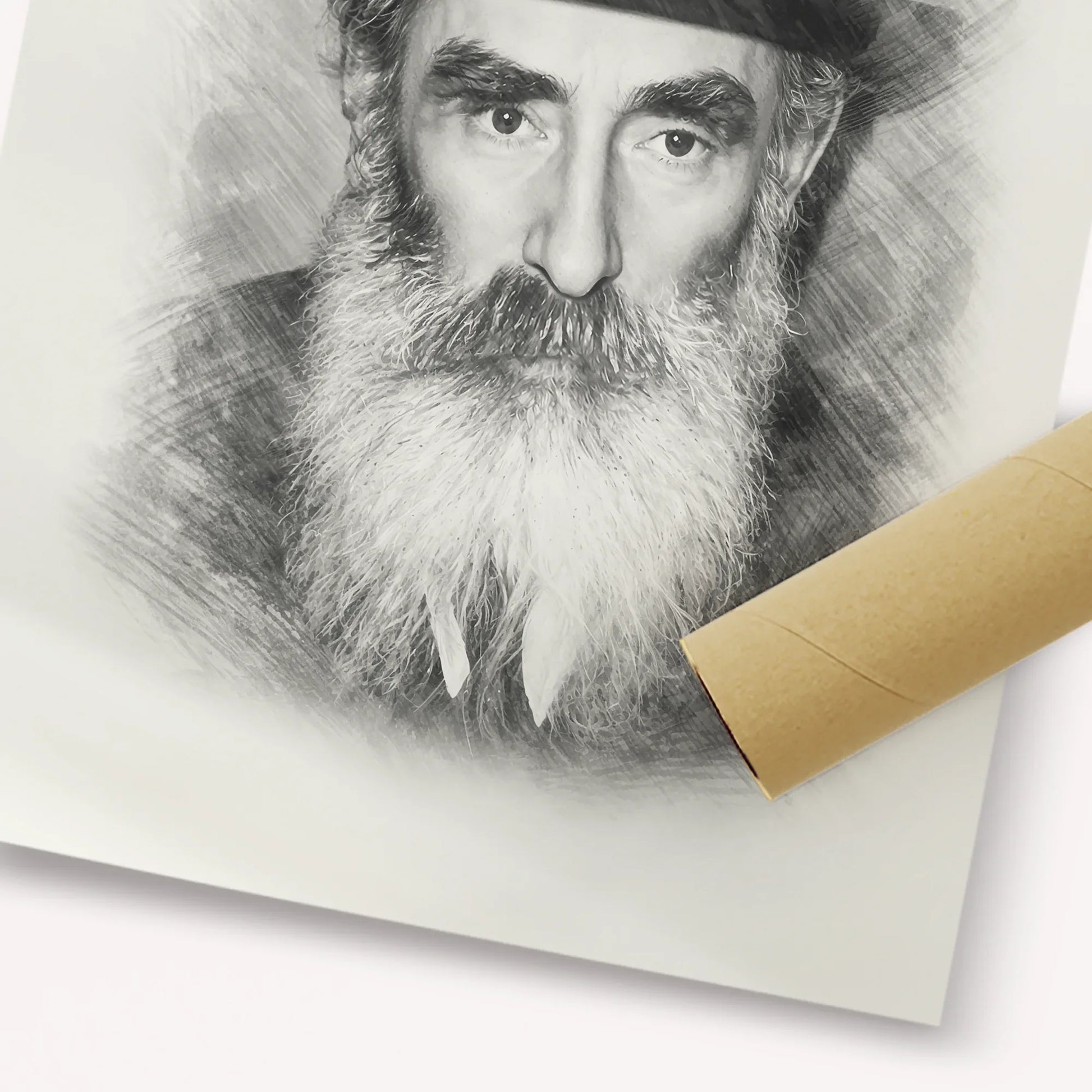 Rabbi Yechezkel Levenstein – Black & White – Fine Art Print | Jewish Wall Art, Gedolim Pictures