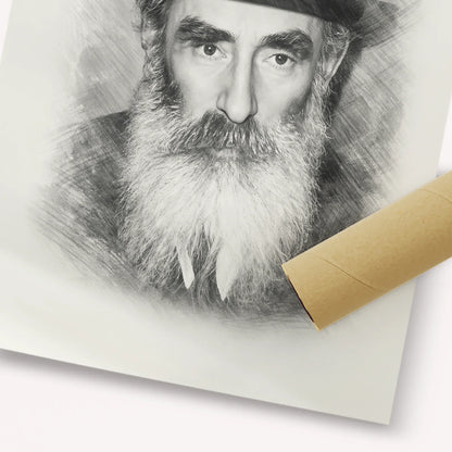 Rabbi Yechezkel Levenstein – Black & White – Fine Art Print | Jewish Wall Art, Gedolim Pictures