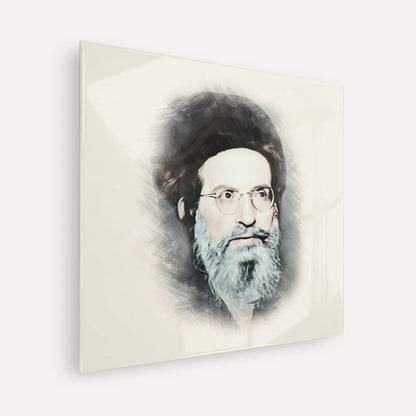 Rabbi Yehuda Ashlag ( Baal HaSulam) – Acrylic Glass Square | Jewish Wall Art, Gedolim Pictures