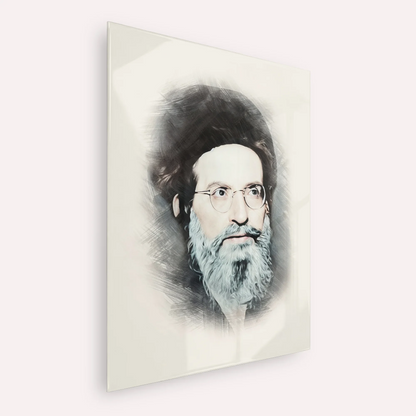 Rabbi Yehuda Ashlag ( Baal HaSulam) – Acrylic Glass Vertical | Jewish Wall Art, Gedolim Pictures