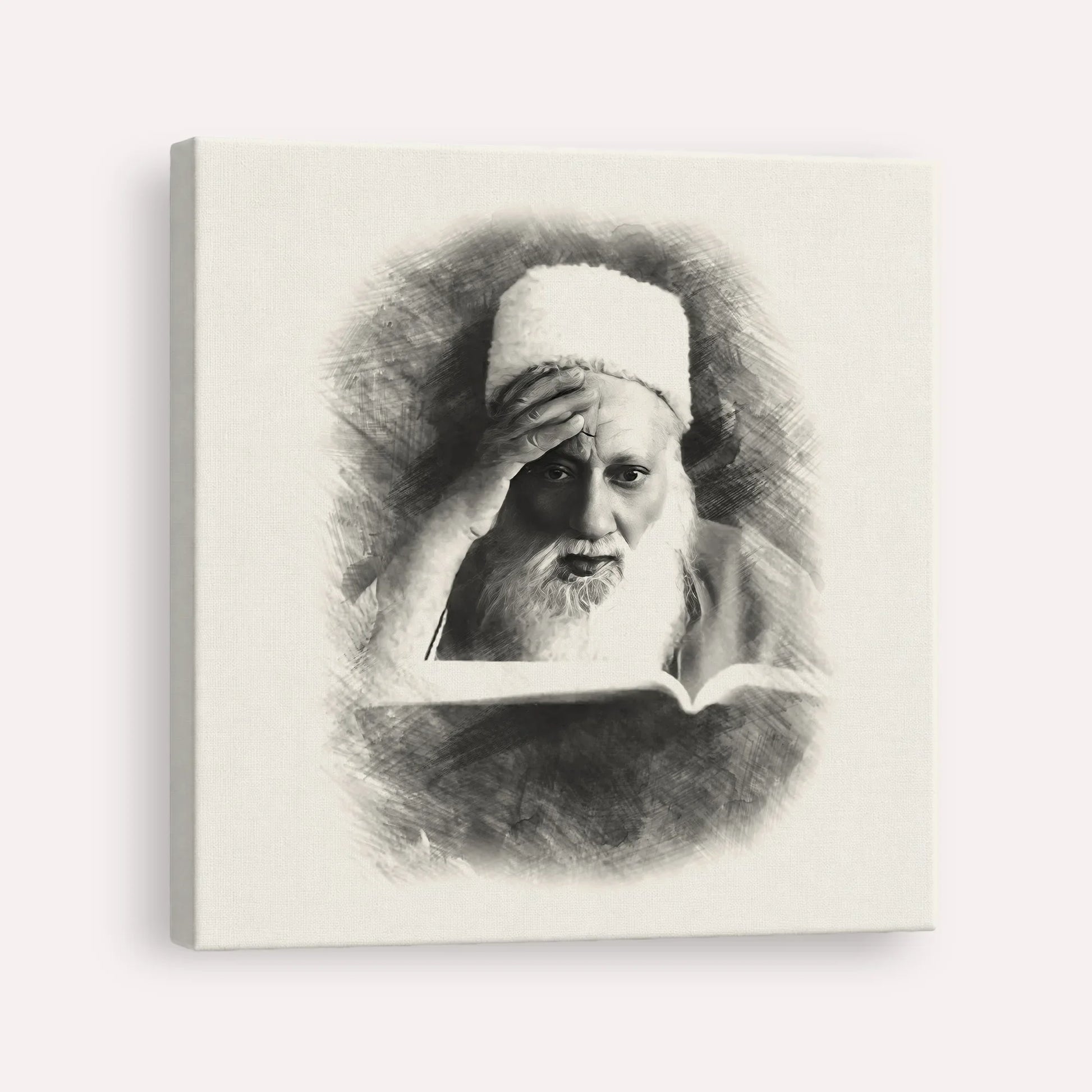 Rabbi Yehuda Fatiyah – Canvas Square | Jewish Wall Art, Gedolim Pictures
