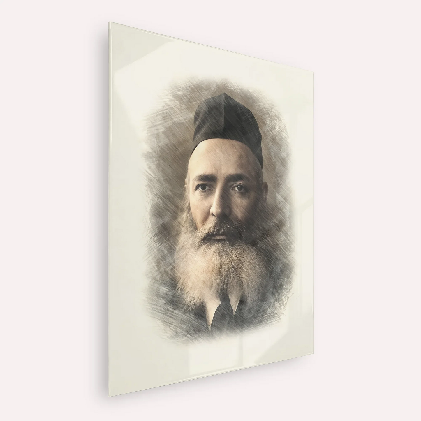 Rabbi Yeruchom Levovitz – Acrylic Glass Vertical | Jewish Wall Art, Gedolim Pictures