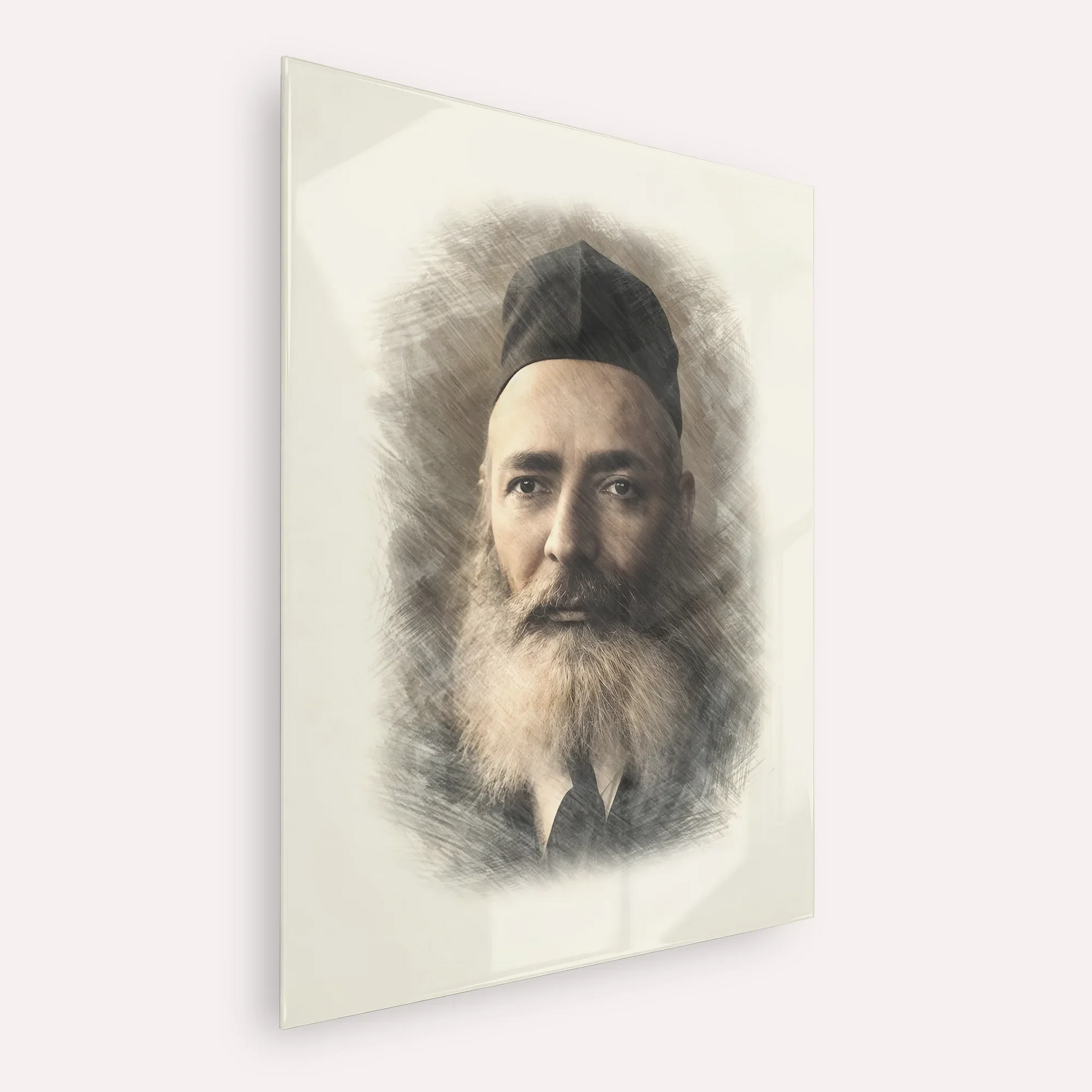 Rabbi Yeruchom Levovitz – Acrylic Glass Vertical | Jewish Wall Art, Gedolim Pictures