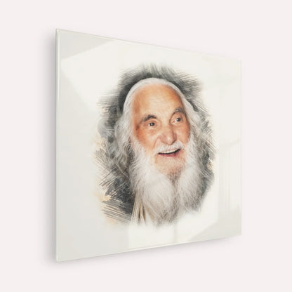 Rabbi Yisroel Dov Ber Odesser – Acrylic Glass Square | Jewish Wall Art, Gedolim Pictures