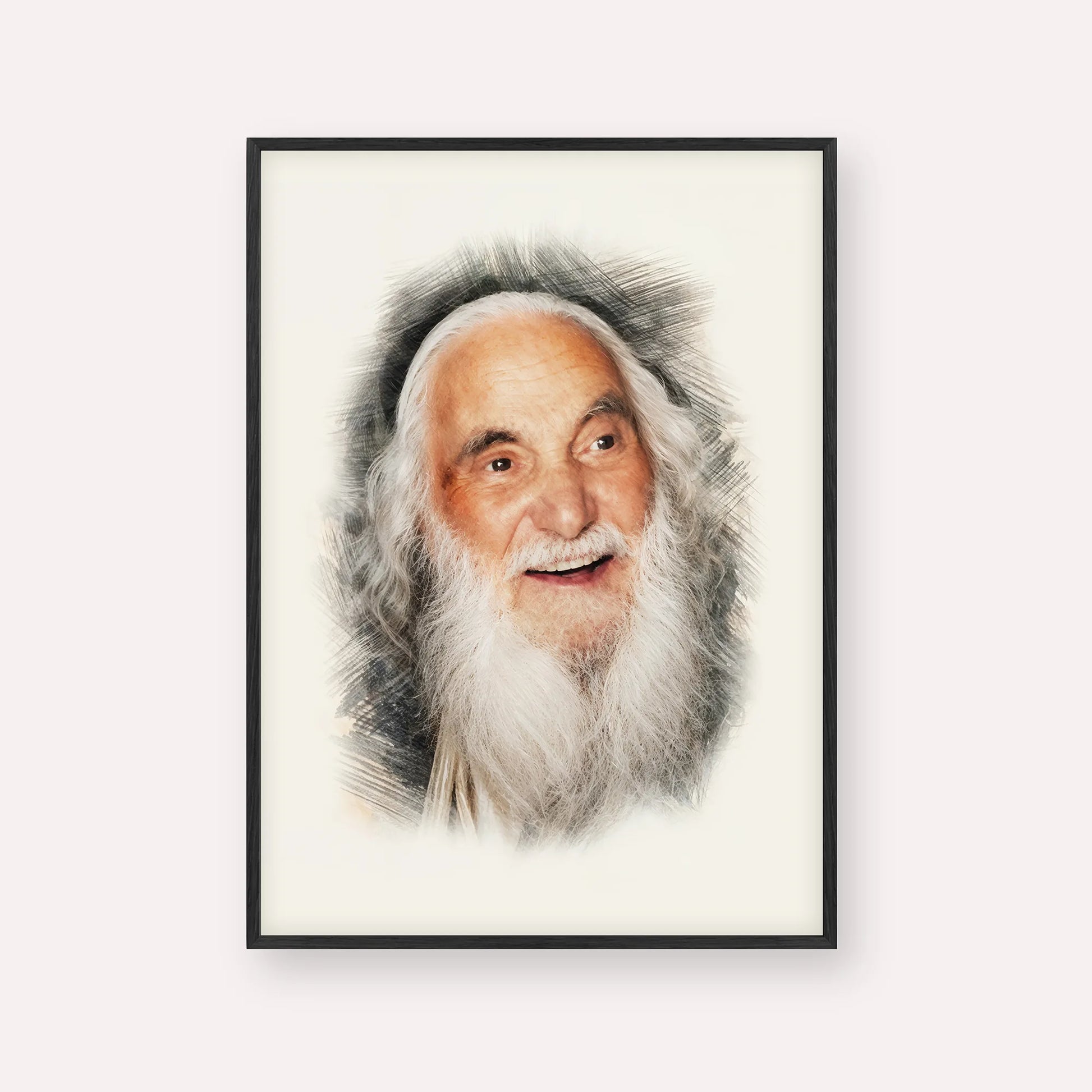 Rabbi Yisroel Dov Ber Odesser – Black Frame Vertical | Jewish Wall Art, Gedolim Pictures