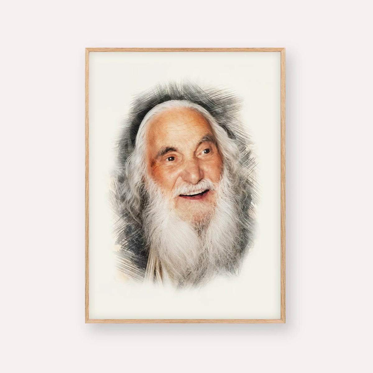 Rabbi Yisroel Dov Ber Odesser – Wood Frame Vertical | Jewish Wall Art, Gedolim Pictures