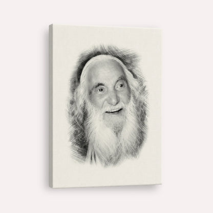 Rabbi Yisroel Dov Ber Odesser – Black & White – Canvas Vertical | Jewish Wall Art, Gedolim Pictures