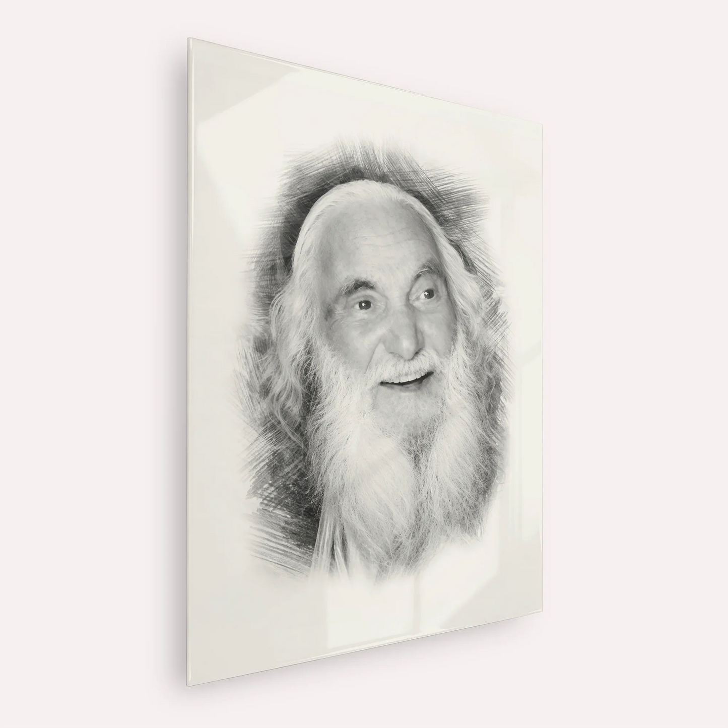 Rabbi Yisroel Dov Ber Odesser – Black & White – Acrylic Glass Vertical | Jewish Wall Art, Gedolim Pictures